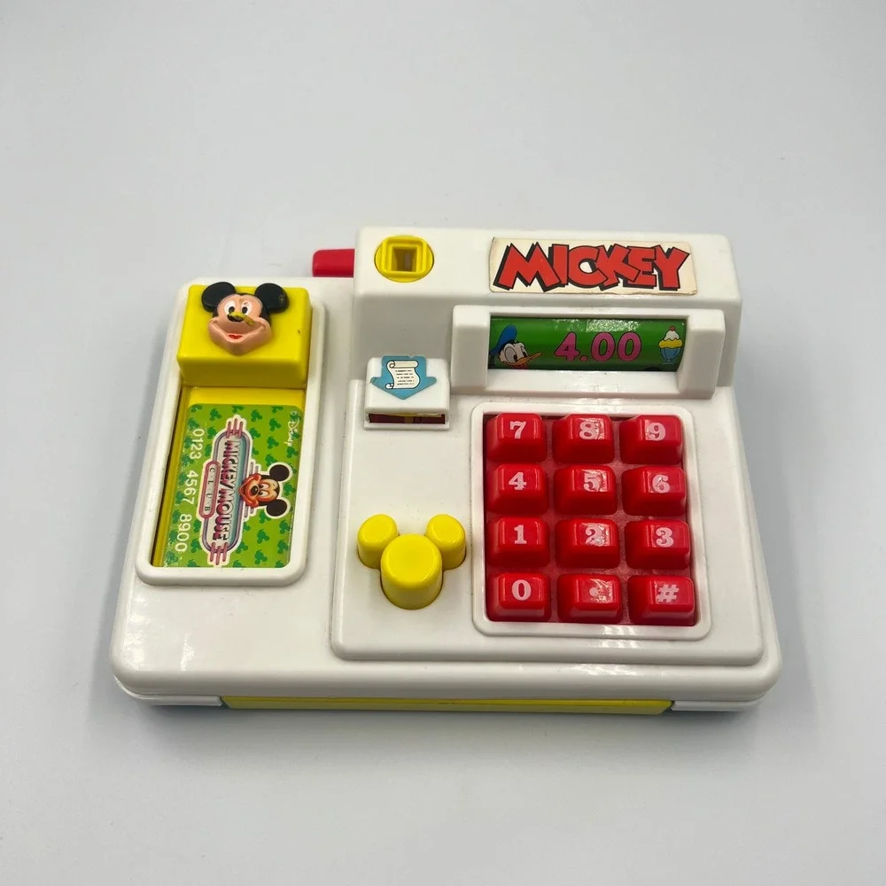 Vintage Disney Mickey Mouse Cash Register‎ Toy Acro Classic Collectible Rare
